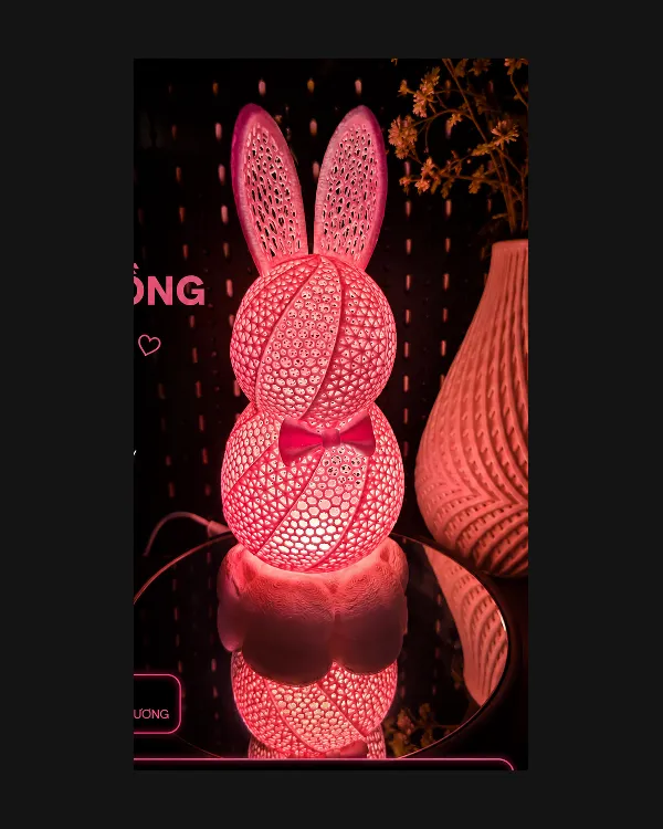 Đèn thỏ Bunny hồng
